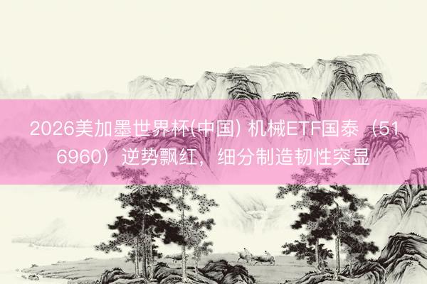 2026美加墨世界杯(中国) 机械ETF国泰（516960）逆势飘红，细分制造韧性突显