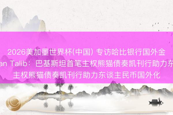 2026美加墨世界杯(中国) 专访哈比银行国外金融部总司理Farhan Talib：巴基斯坦首笔主权熊猫债奏凯刊行助力东谈主民币国外化
