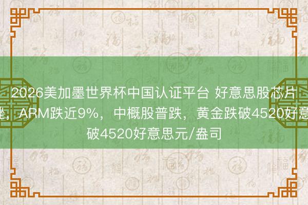2026美加墨世界杯中国认证平台 好意思股芯片股全线下挫，ARM跌近9%，中概股普跌，黄金跌破4520好意思元/盎司