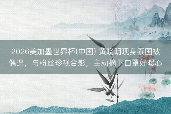 2026美加墨世界杯(中国) 黄晓明现身泰国被偶遇，与粉丝珍视合影，主动摘下口罩好暖心
