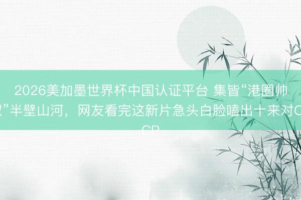 2026美加墨世界杯中国认证平台 集皆“港圈帅叔”半壁山河，网友看完这新片急头白脸嗑出十来对CP