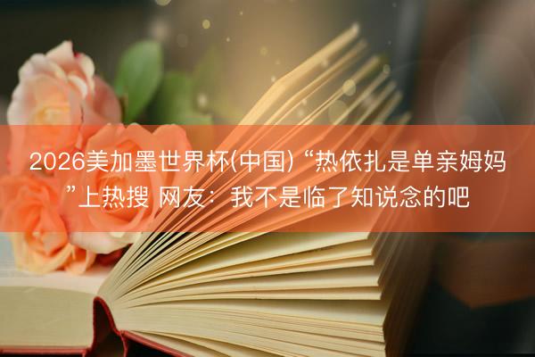 2026美加墨世界杯(中国) “热依扎是单亲姆妈”上热搜 网友：我不是临了知说念的吧