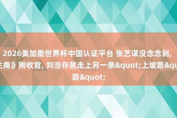 2026美加墨世界杯中国认证平台 张艺谋没念念到， 《主角》刚收官， 刘浩存就走上另一条"上坡路"